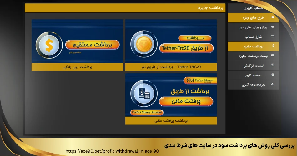 رسی کلی روش های برداشت سود در سایت های شرط بندی